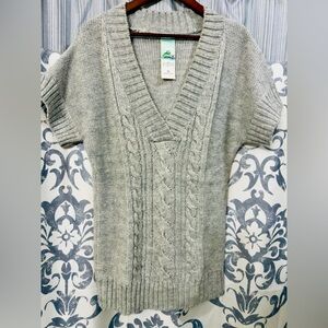 Aphorism Anthropologie Wool Alpaca Blend Short-Sleeves Knit Sweater Dress M EUC